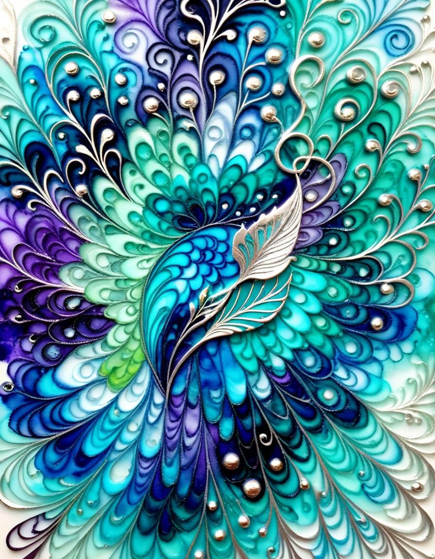 Elegant Swirling Patterns in Metallic Style