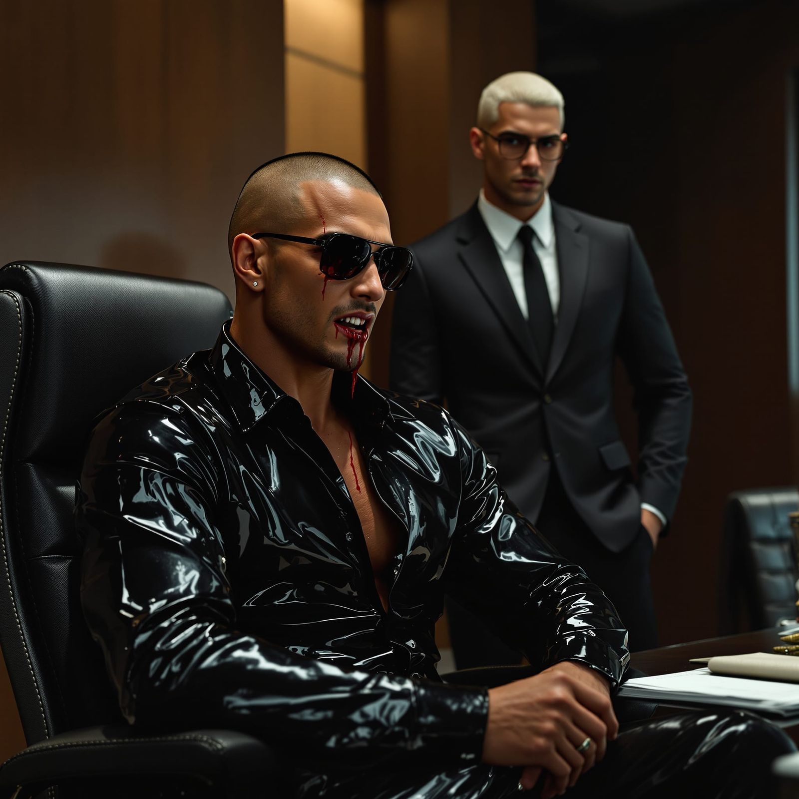 Vampire Athlete Leads Sinister Boardroom Meeting