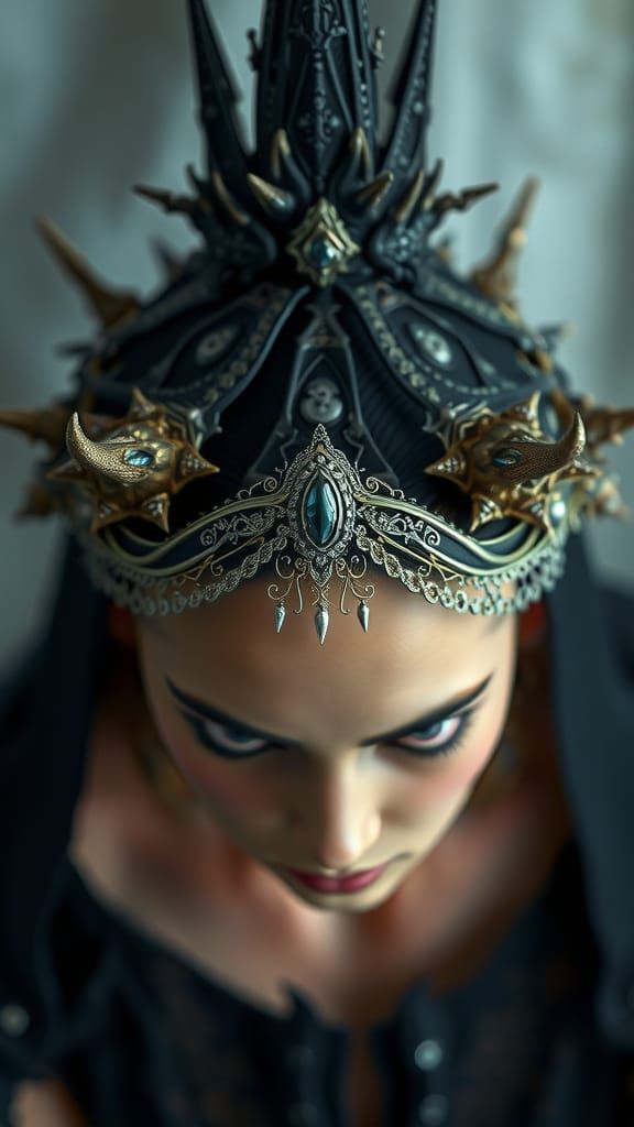 Thorny Bejeweled Crown in Dark Mystical Style