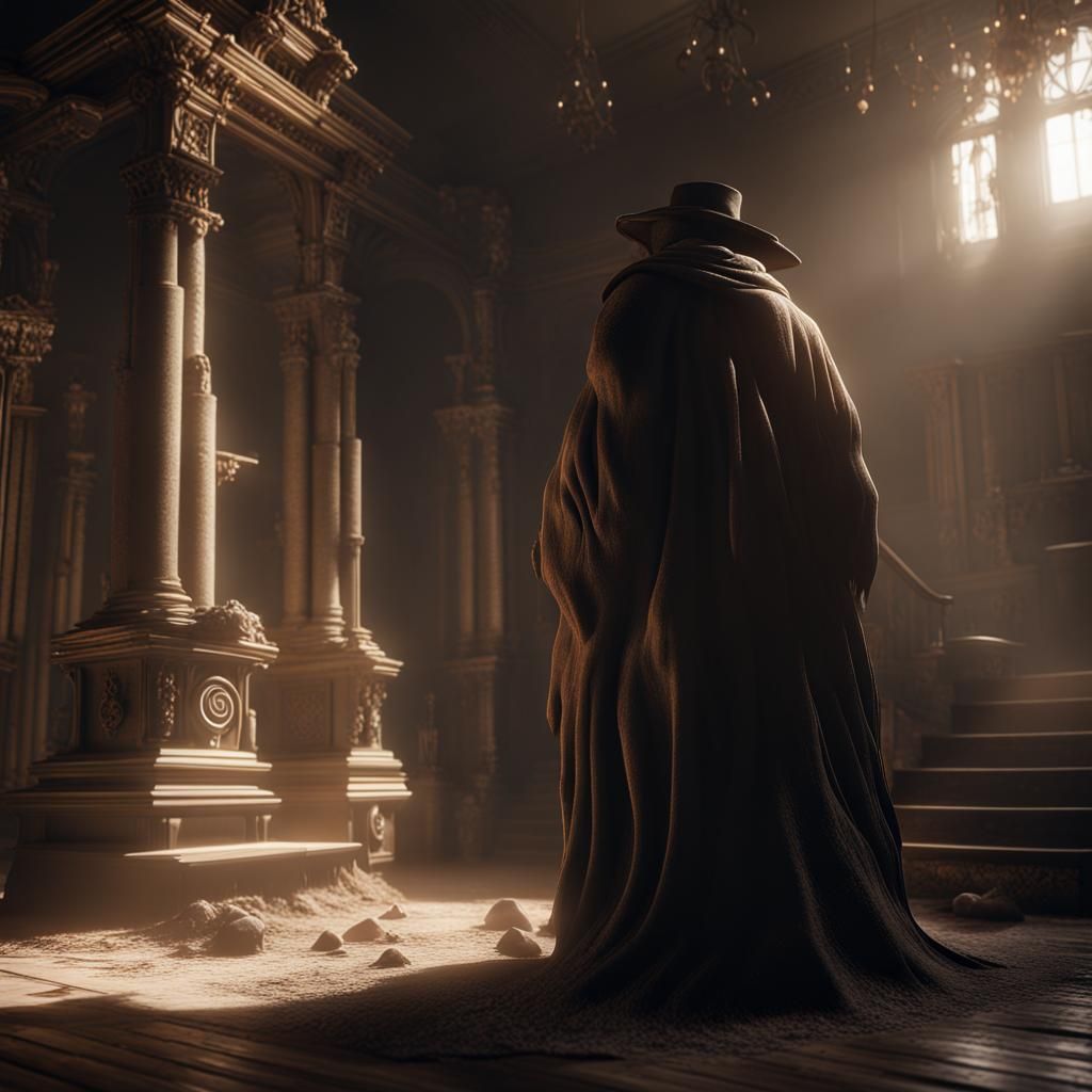 Epic 3D Masterpiece with Intricately Detailed Sandman Scene