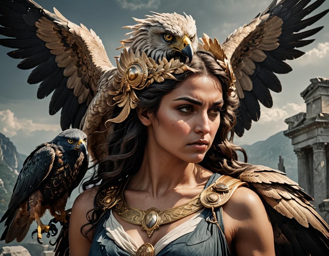 Mythical Harpy in Hyperrealistic Style