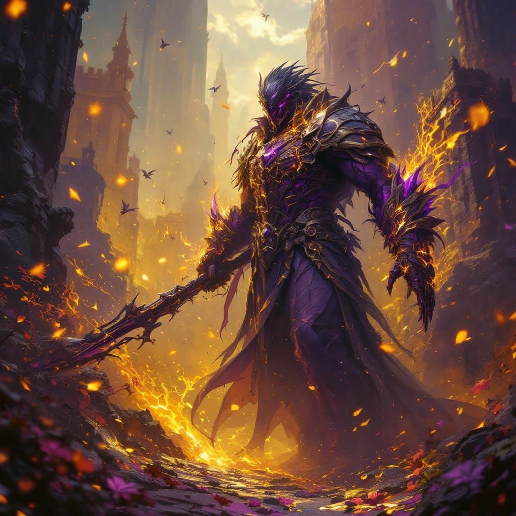 Ethereal Dark Fantasy Artwork in Dark, Vibrant Hues