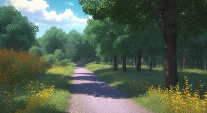 Vibrant Summer Day in 1985