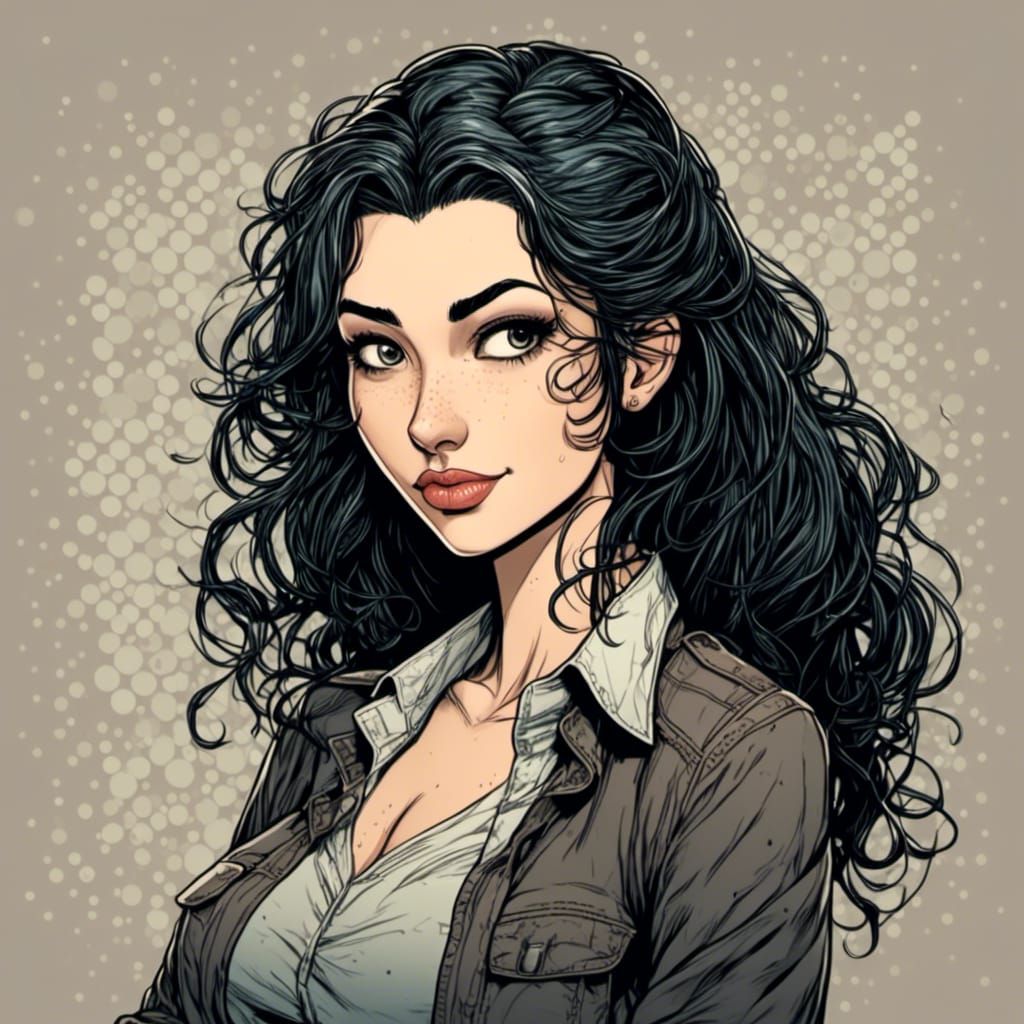 Black Hair Comic Woman