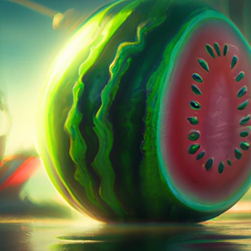 Vibrant Watermelon Fantasy in Deep Color