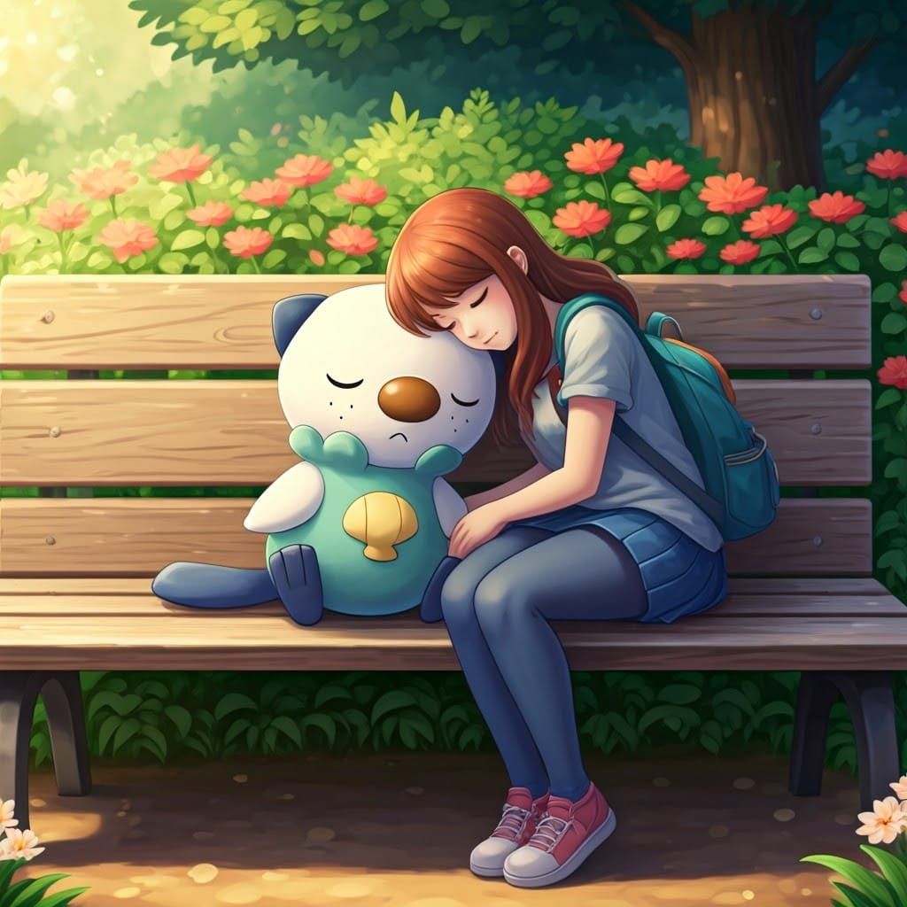 Pokémon Oshawott and Trainer Share Intimate Moment in Serene...