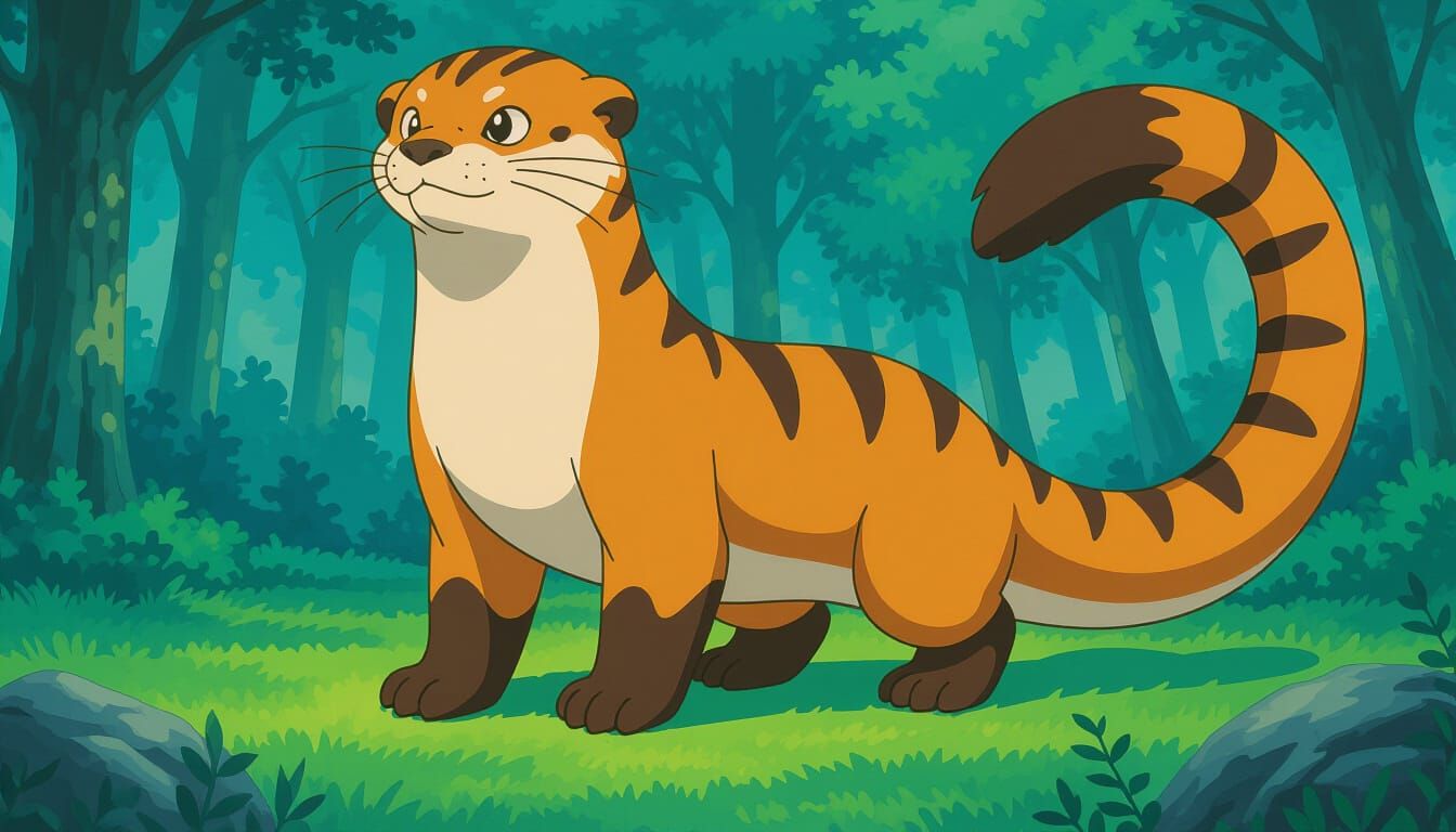 Hybrid Fantasy Creature in Studio Ghibli Anime Style