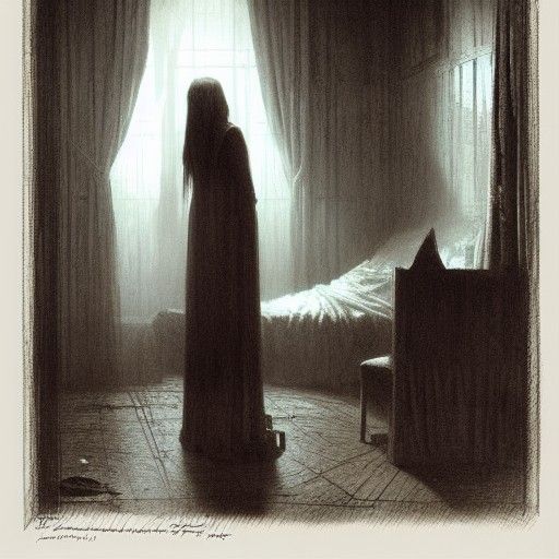 Haunted Hotel in a Dark Cyberpunk World