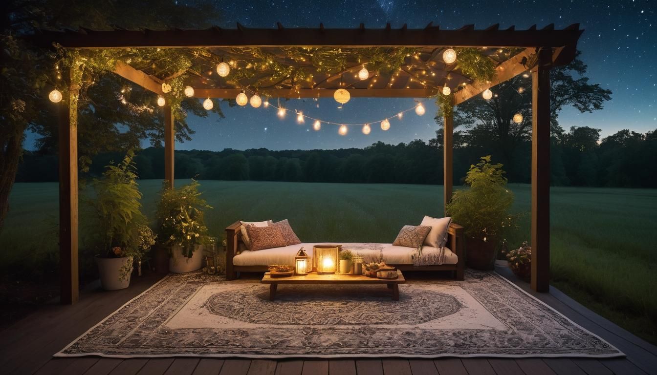 Whimsical Countryside Picnic Under the Galaxy