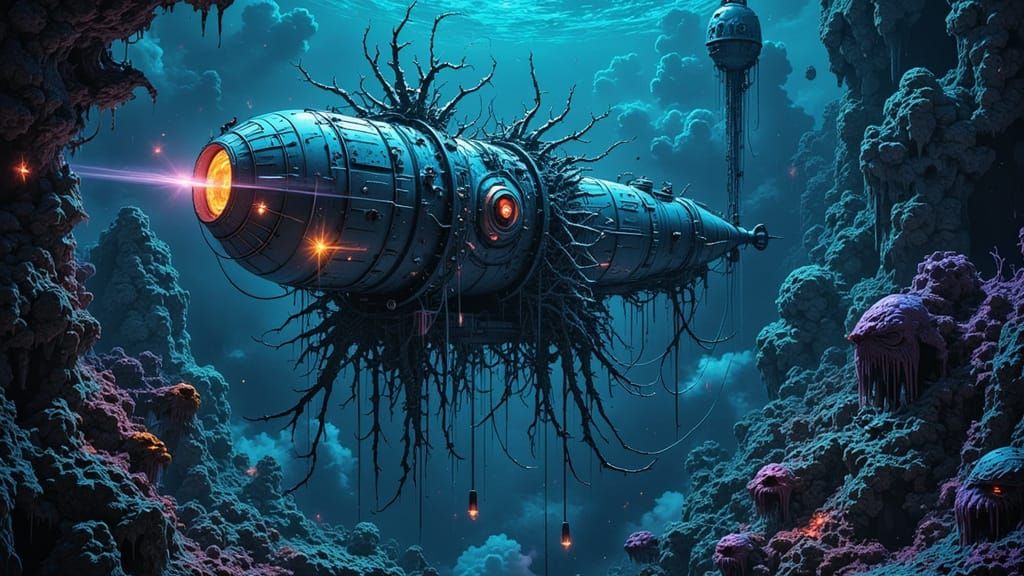 Submersible Explores Alien Ocean, Discovering Bioluminescent...