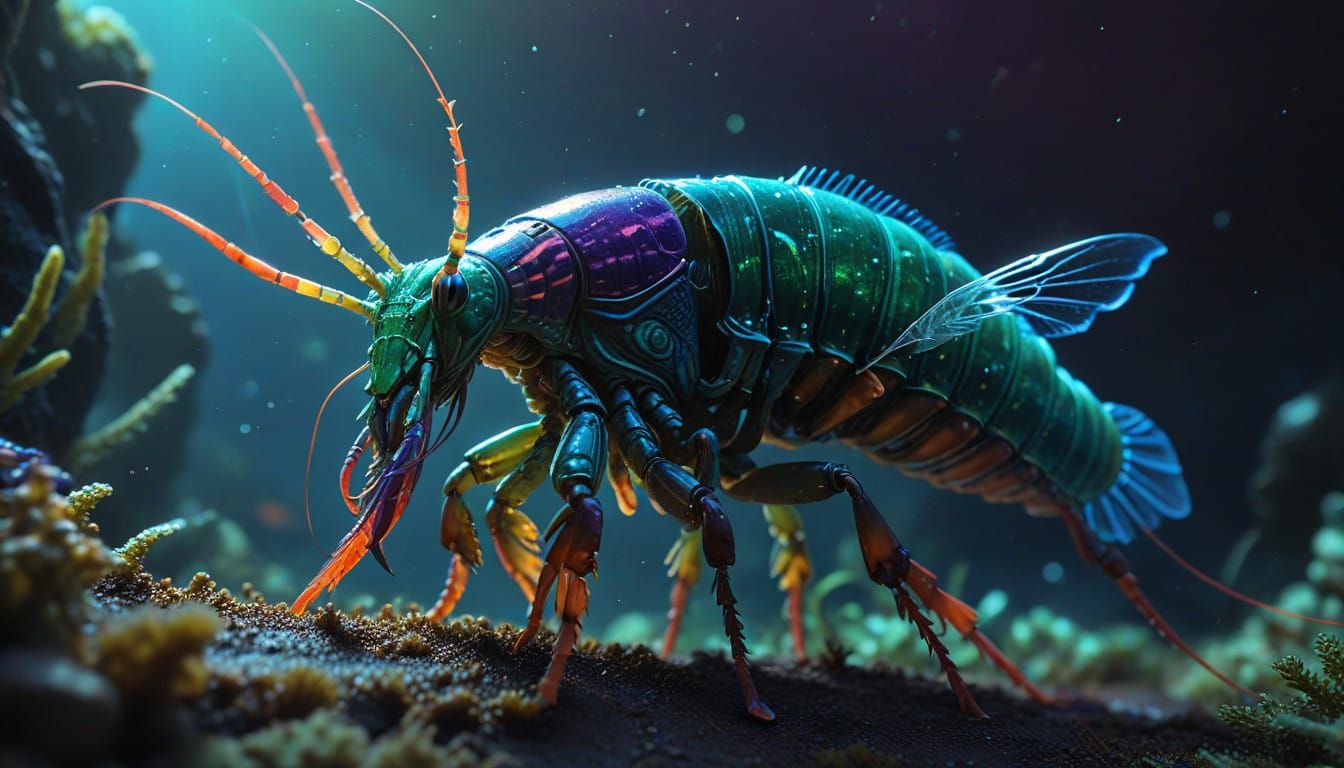 Ethereal Mantis Shrimp in Radiant Colors