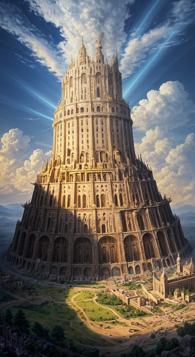 Biblical Epic with Divine Illumination: Tower of Babel
