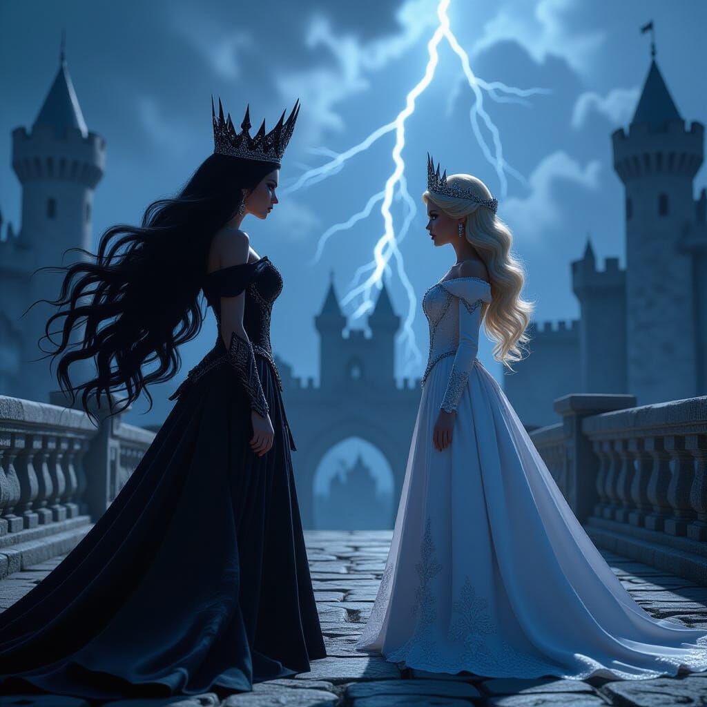 Evil vs Nice Princesses in Epic Castle Battle