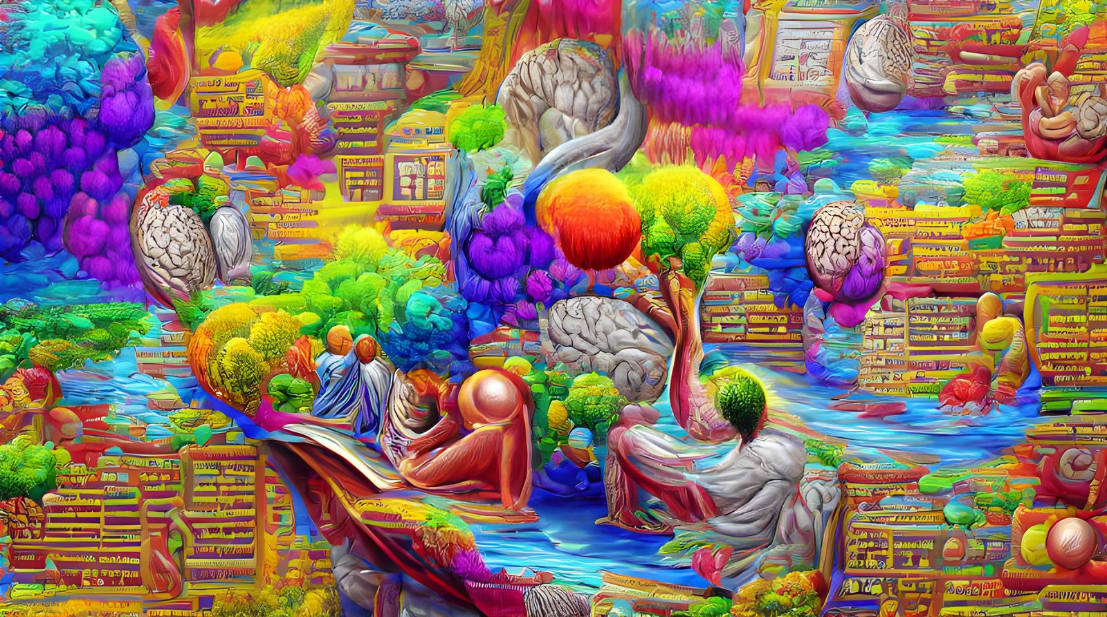 Wisdom Blooms Within a Realm of Colorful Harmony