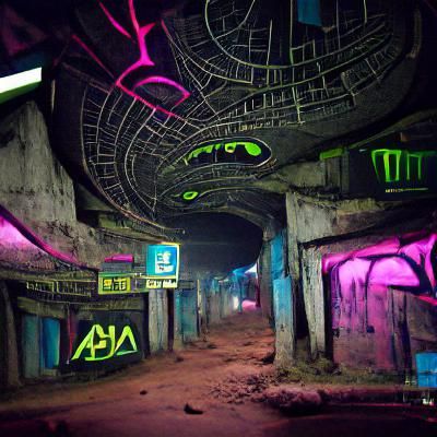 Cyberpunk Alien Metropolis at Night