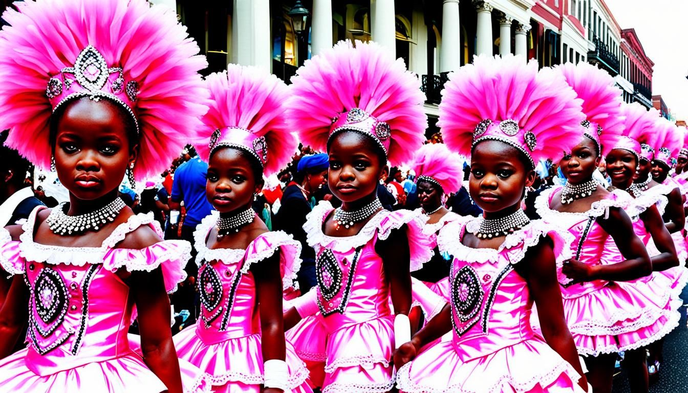 Joyful Pink Baby Doll Parade in Zulu Tradition