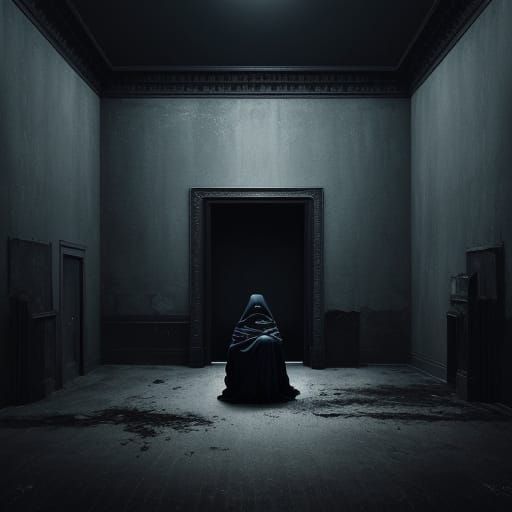 Surreal Digital Painting of Profound Despair