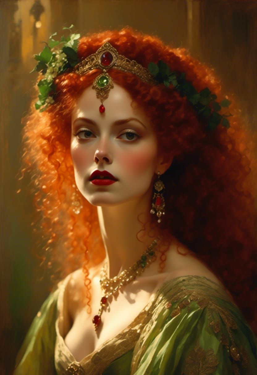 Ethereal 15th Century Bride of Dracula in Victorian-Era Atti...