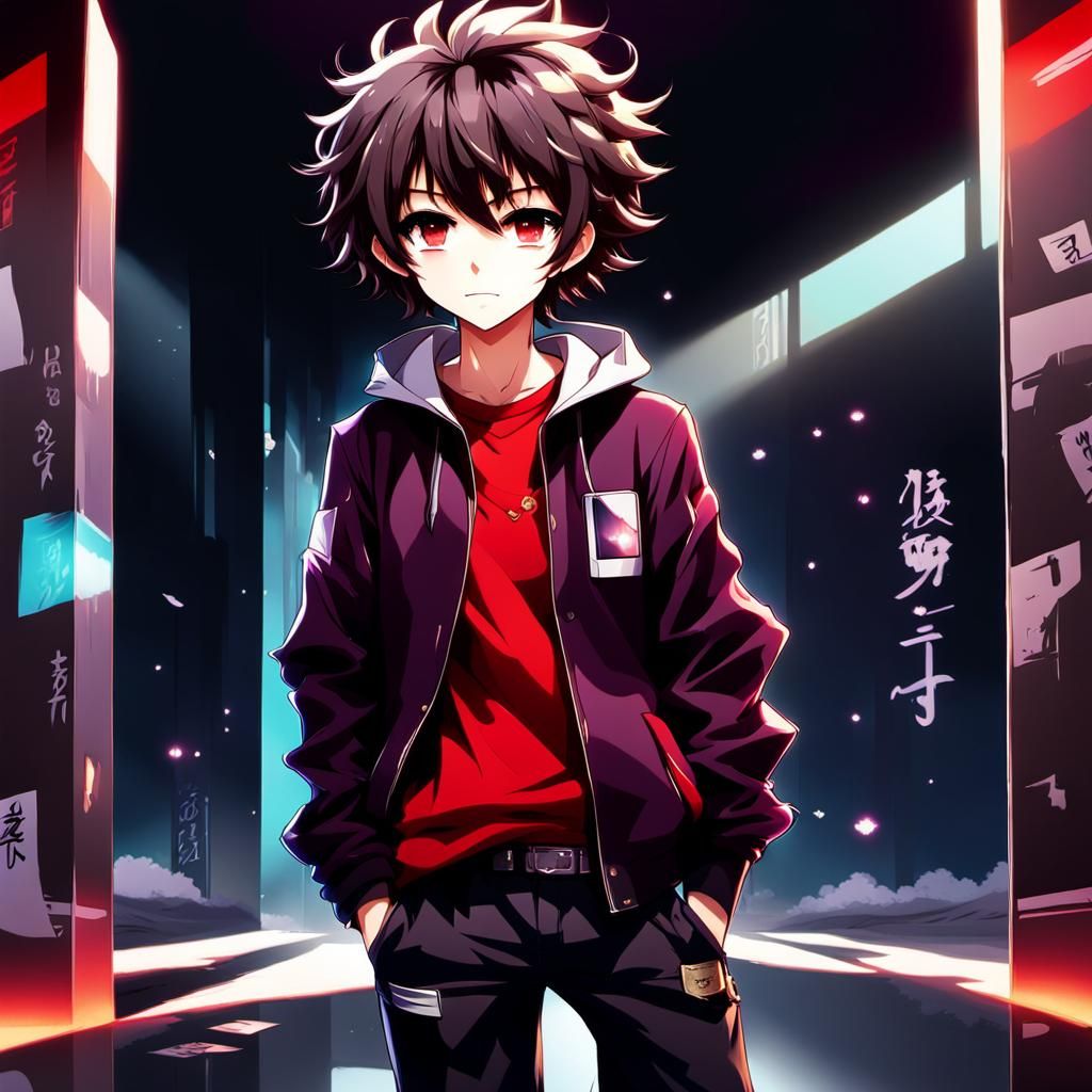 Japanese Manga-Inspired Girl Captured in a Moody Mirror Self...