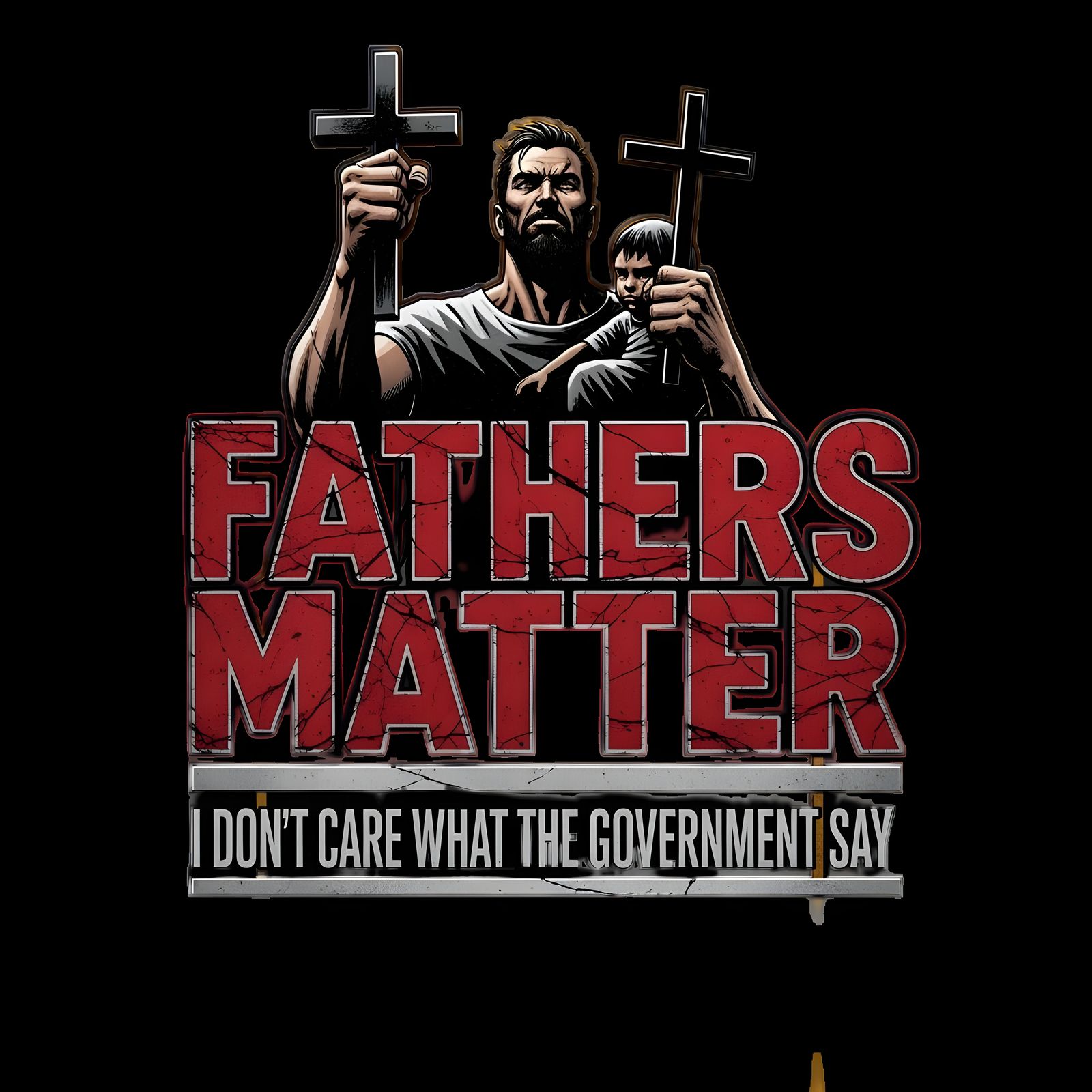 Defiant Father Figure Graphic Art