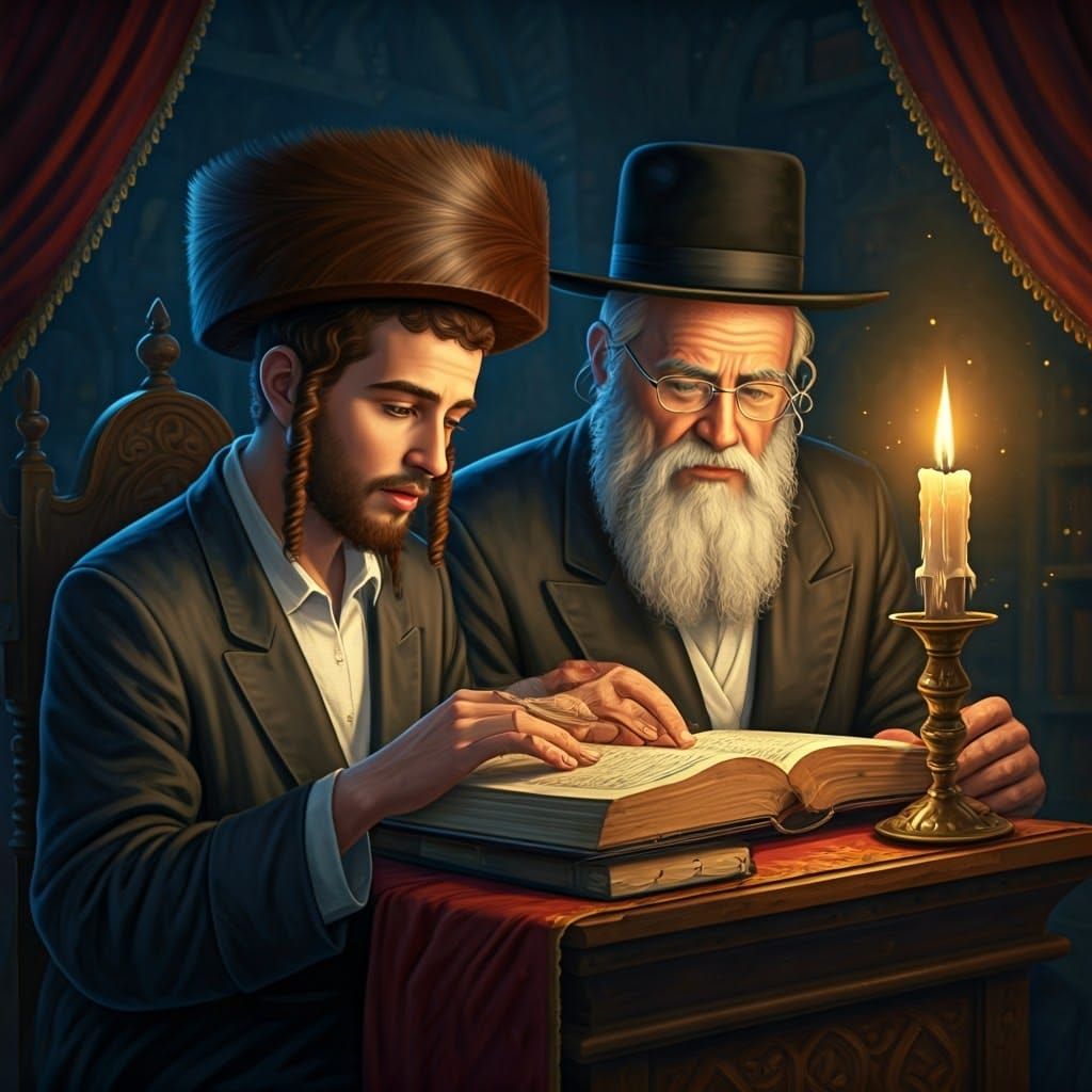 Traditional Ultra-Orthodox Jews Study Sacred Texts in Enchan...