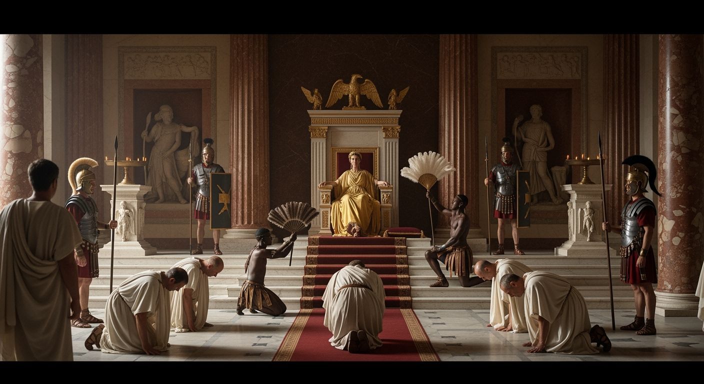 Opulent Throne Room in Ancient Roman Palace