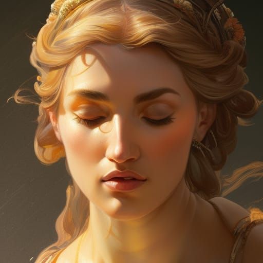 Ancient Greek Goddess Ariadne in Realistic Cyberpunk Style