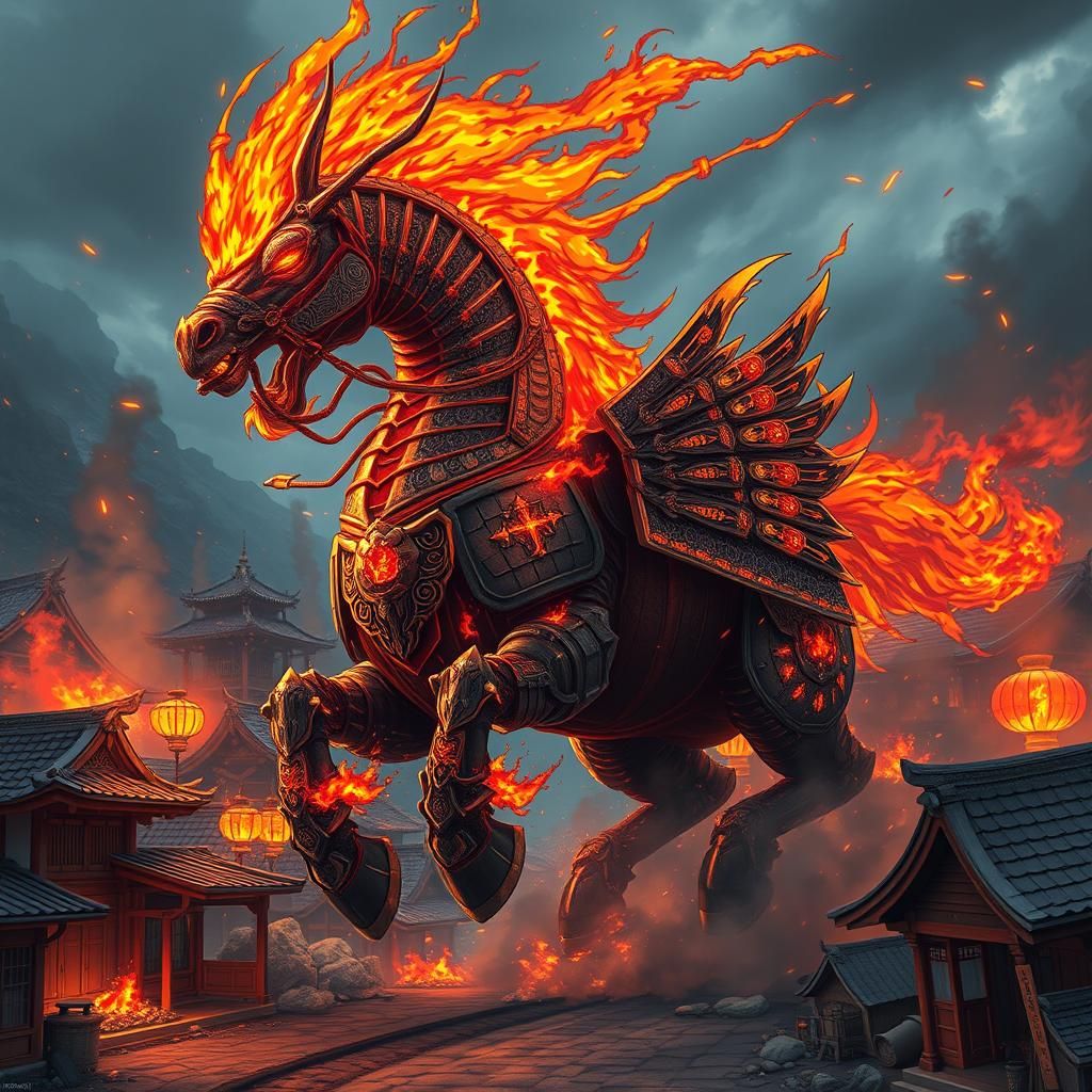 Apocalyptic Firehorse Destroys Ancient Japanese Village in A...