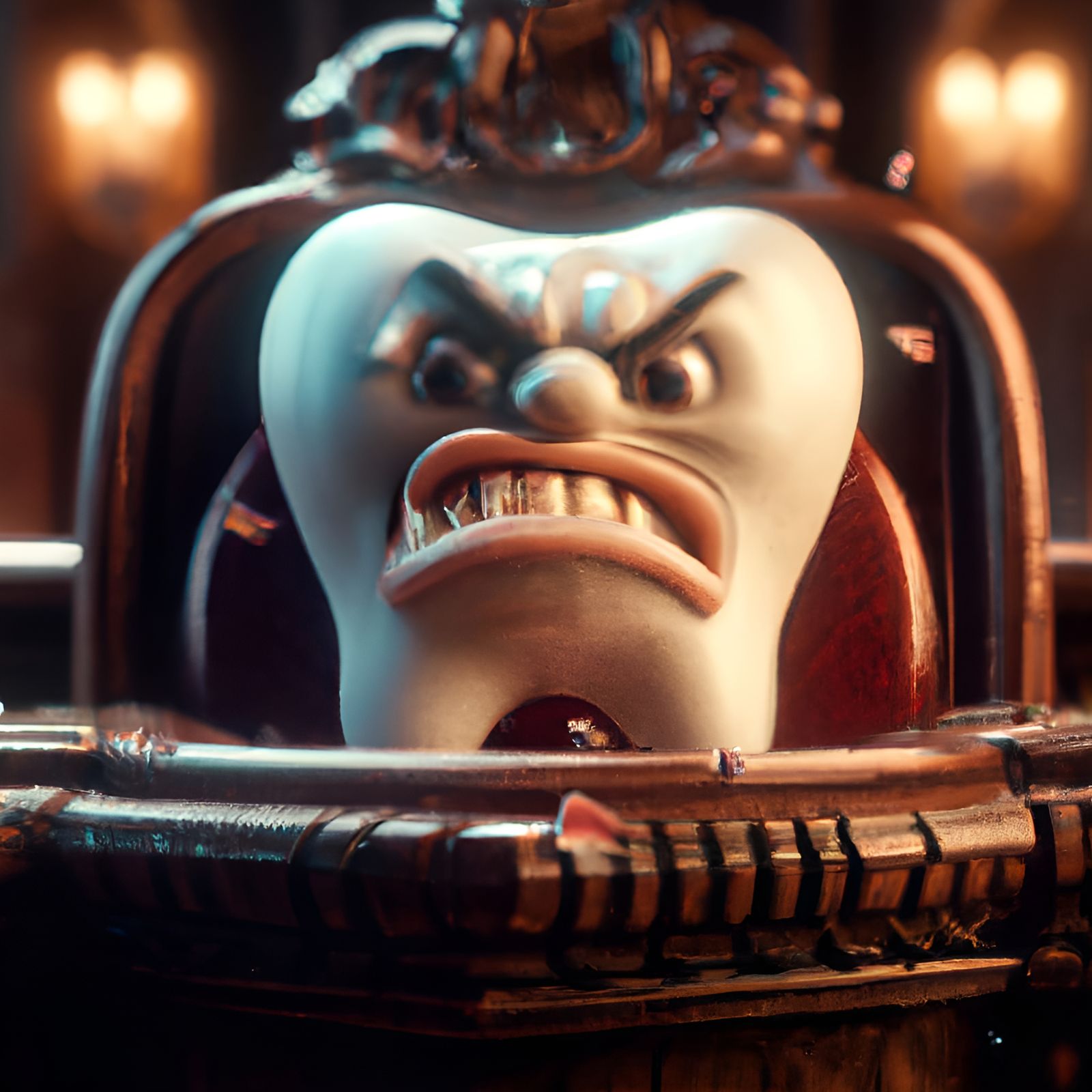 Angry Soldier Tooth in Courtroom