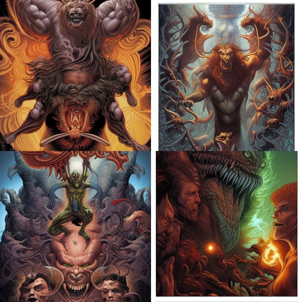 The Great Beast in Comic Book Style