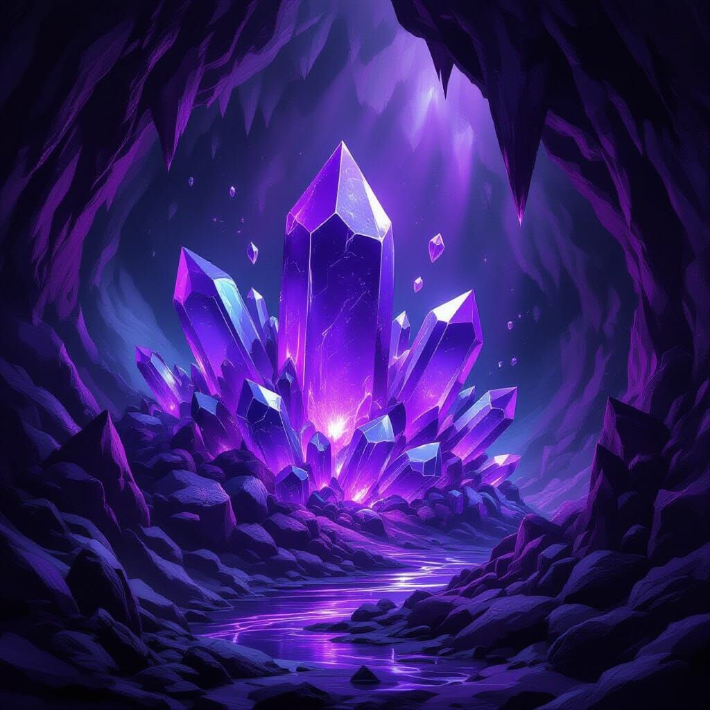 Ominous Dark Energon Crystals in Cavern