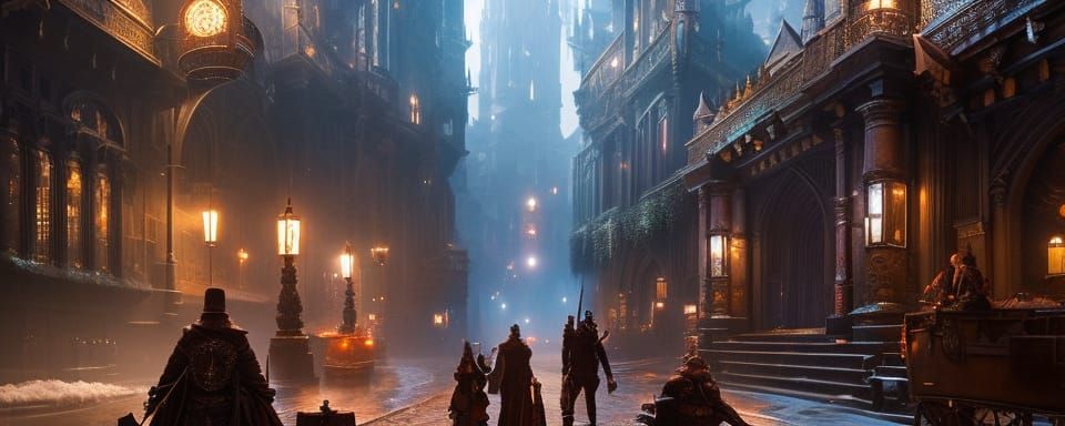 Harry Potter and Hagrid at Leadenhall Market