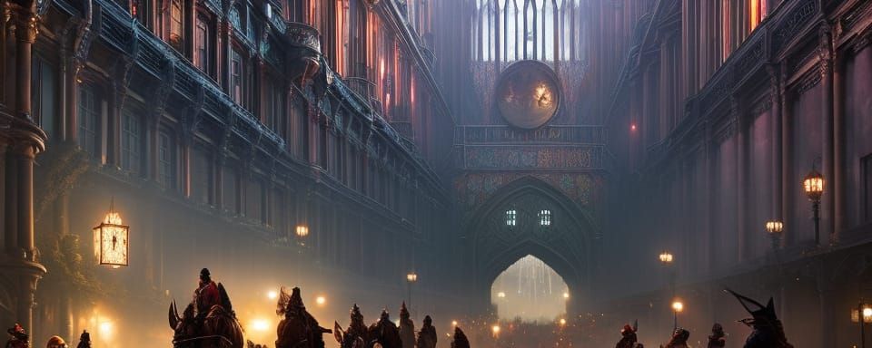 Harry Potter and Hagrid at Leadenhall Market: Digital Painti...