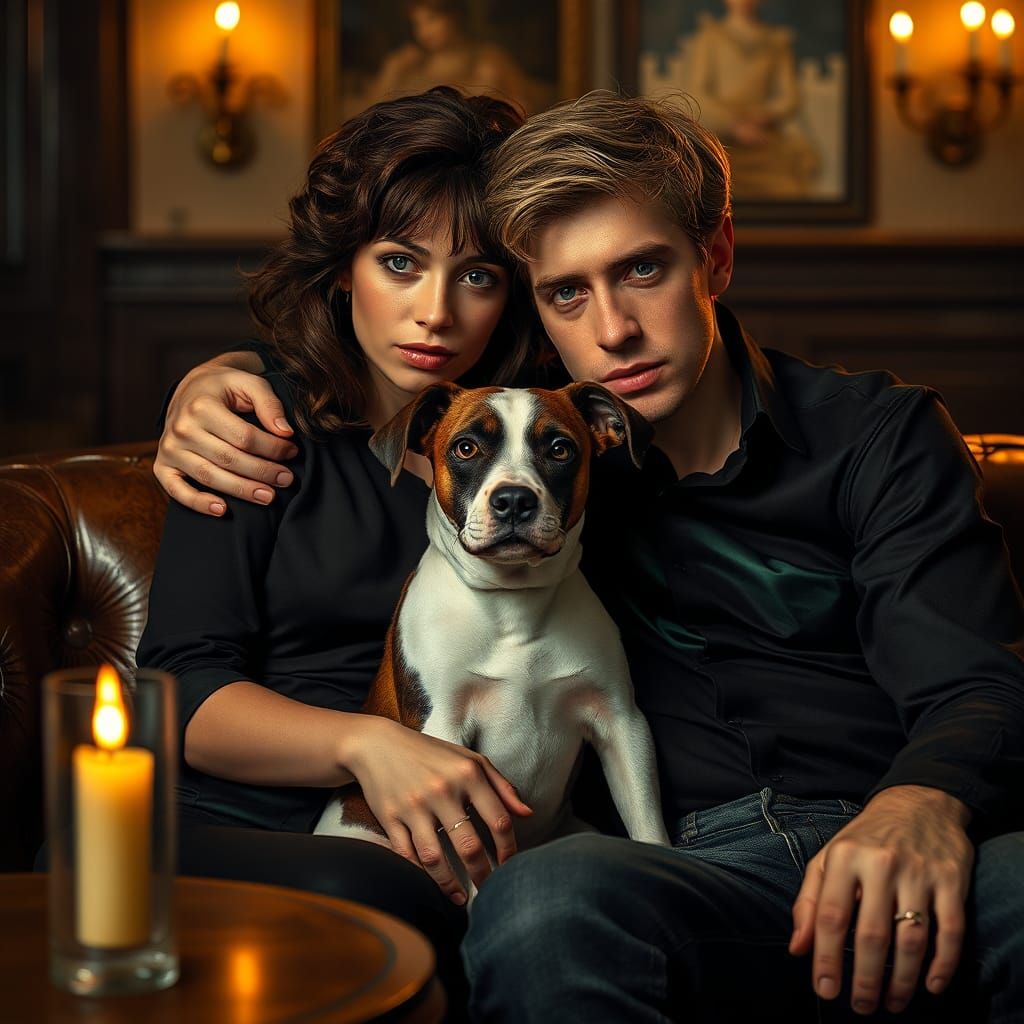 Romantic Cafe Scene in Photorealistic Style