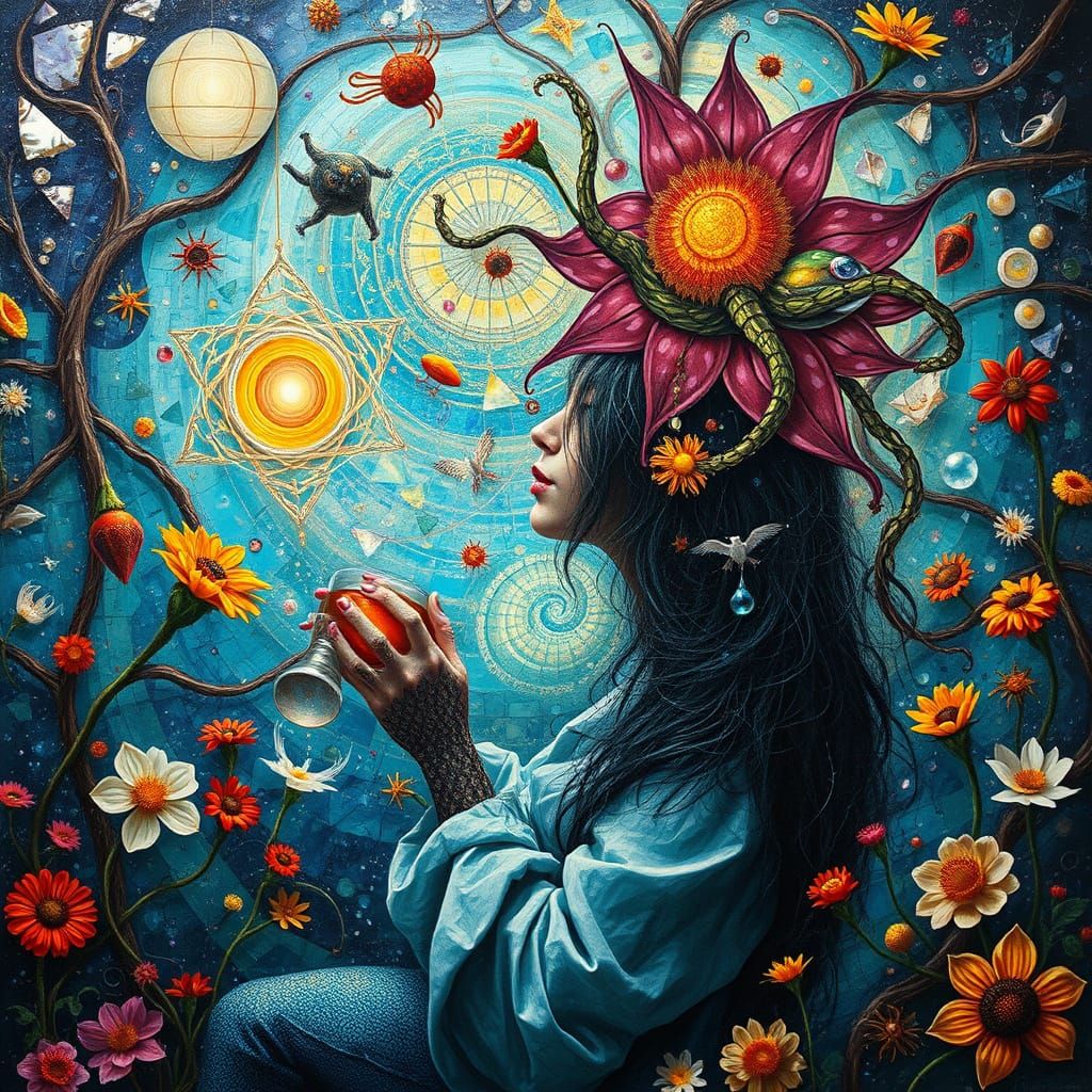 Psychedelic Utopia in Hieronymus Bosch Style