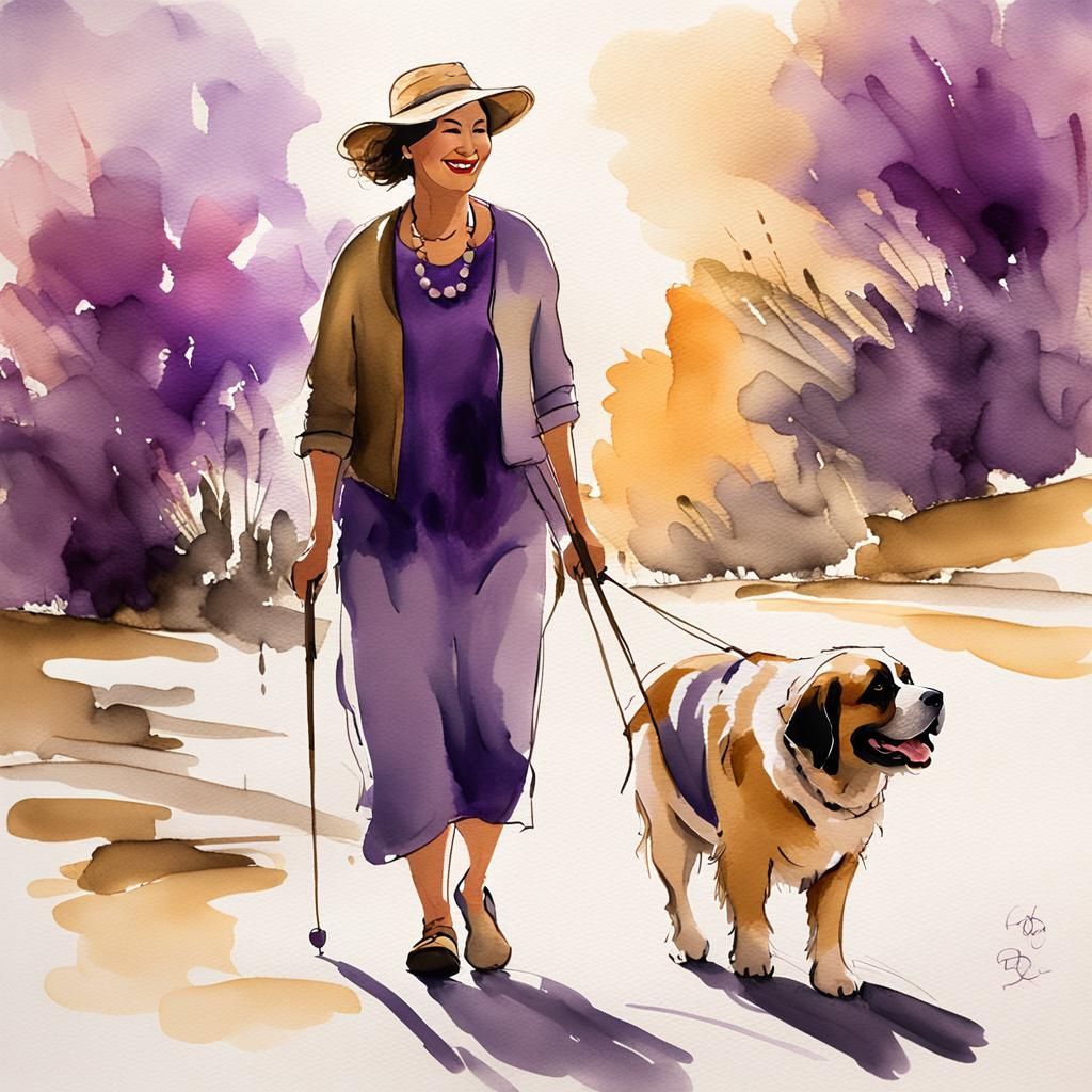 Whimsical Woman Strolls through Bohemian San Diego