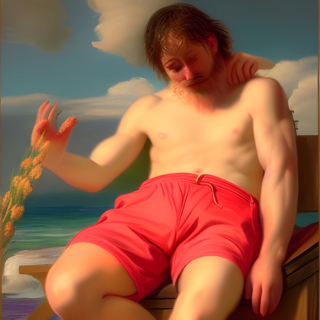 Tears of Melancholy in Salmon Hued Shorts