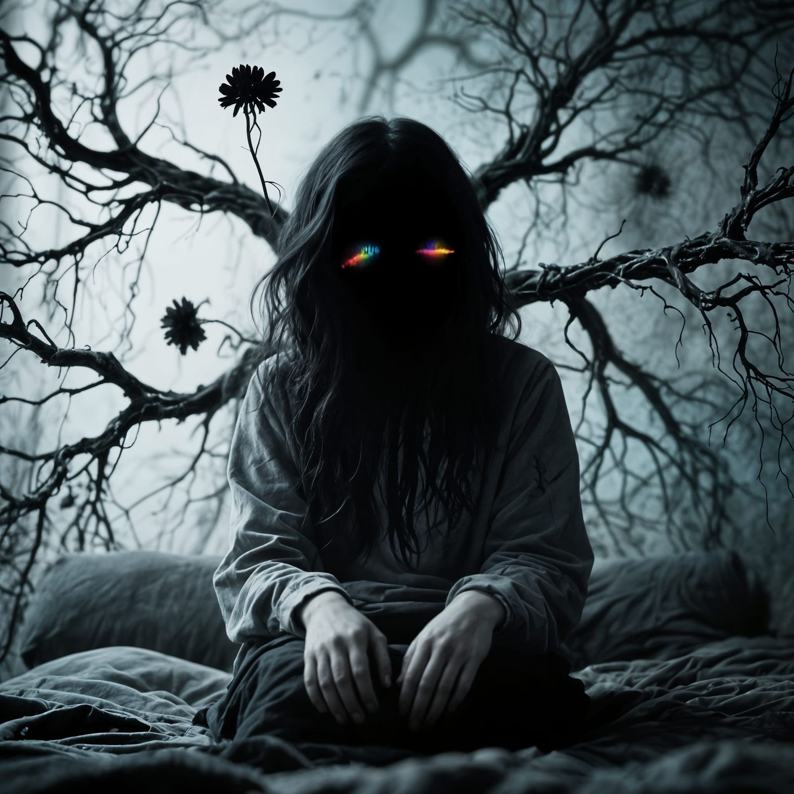 Iridescent Rainbow Glitter Static Glitch Field