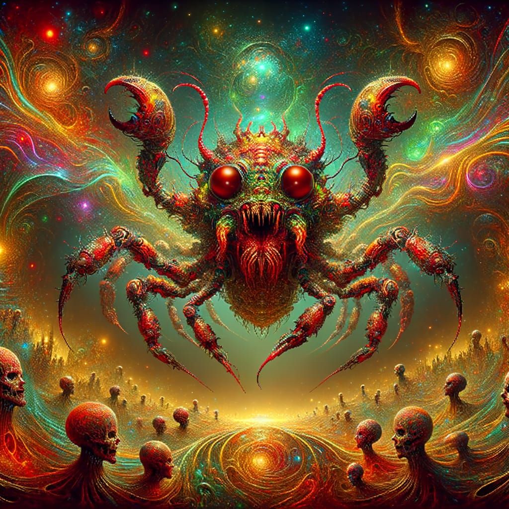 Ethereal Chimera Emerges from Alien Landscape