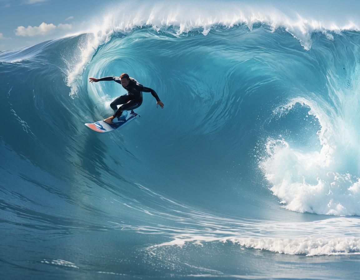 Surreal Oceanic Masterpiece in Vibrant Digital Colors