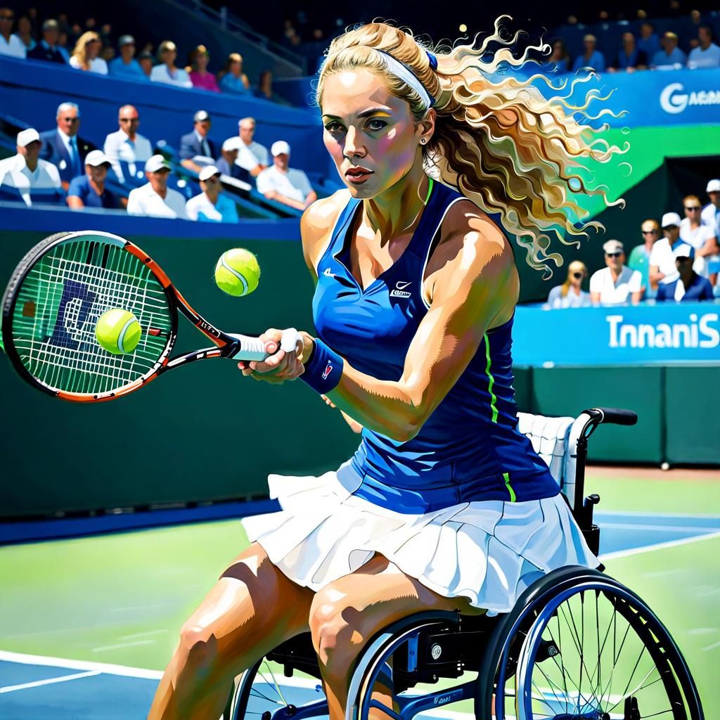 Ethereal Hyperrealism of a Young Woman in Action