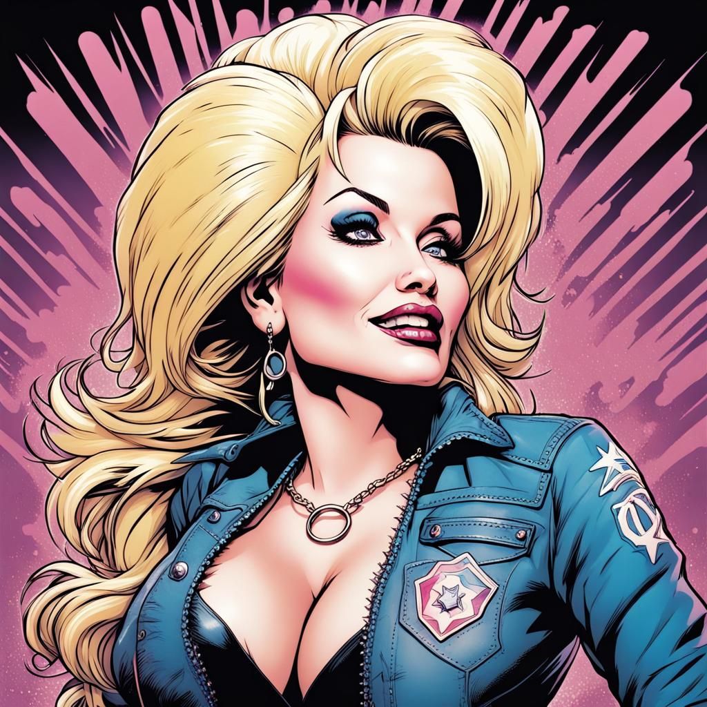 Dolly Parton Empowered as Punk Rock Comic Book Icon