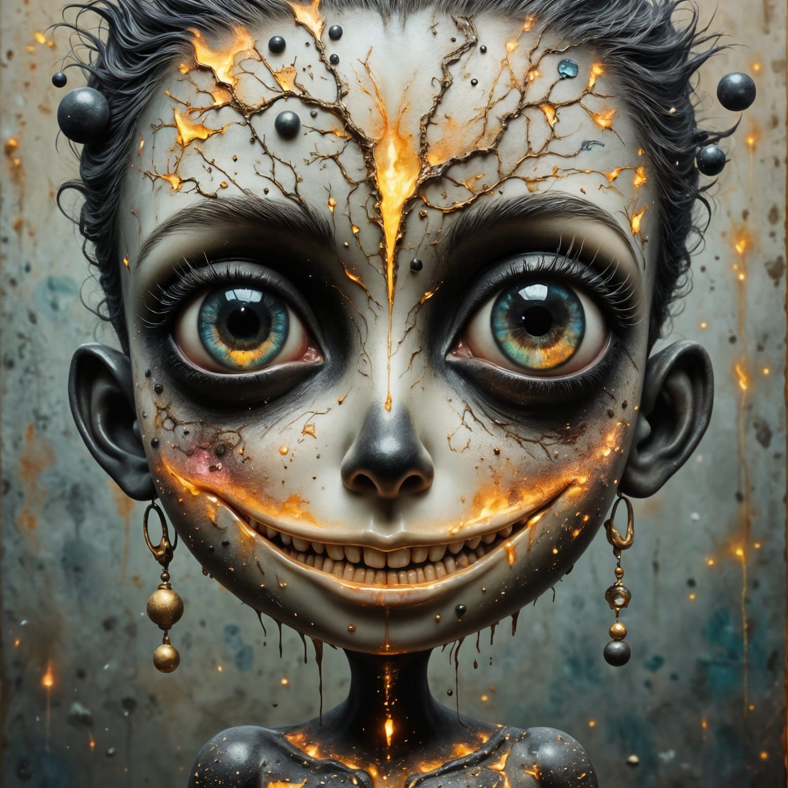 Surreal Charcoal Shadows in Pop Surrealism Style