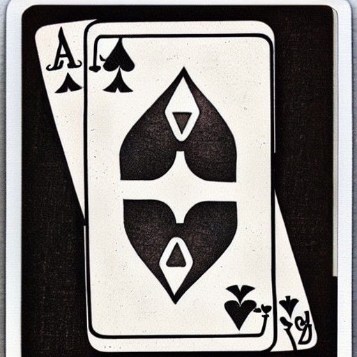 Ace of Spades Portrait in Polaroid Style