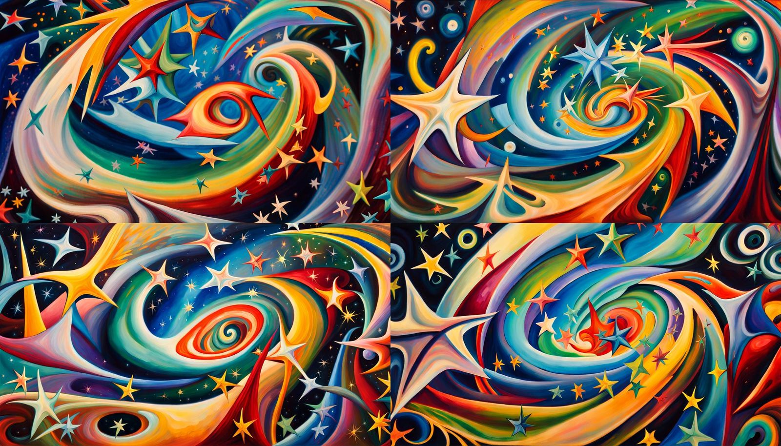 Cosmic Star-Cluster Formation in Vibrant Opalescent Colors