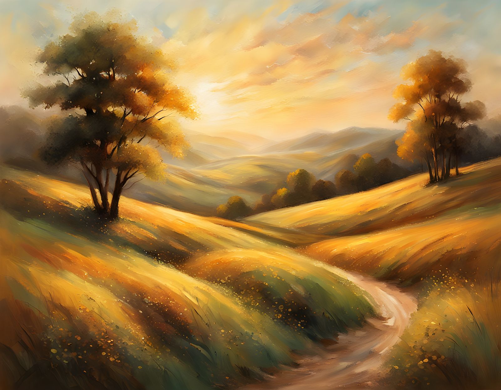 Golden Earthscapes in Elegant Volumetric Lighting