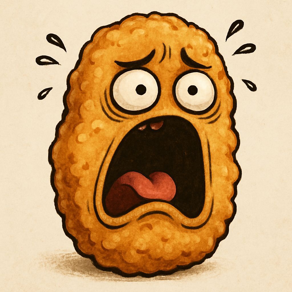 Screaming Chicken Nugget with Eyes