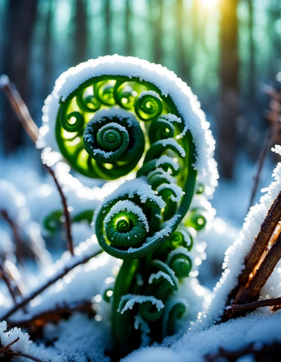 Frozen Fiddlehead Fern