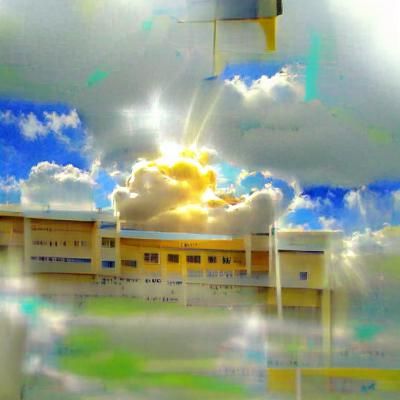 Sacred High School Scene in Soft Focus Glory
