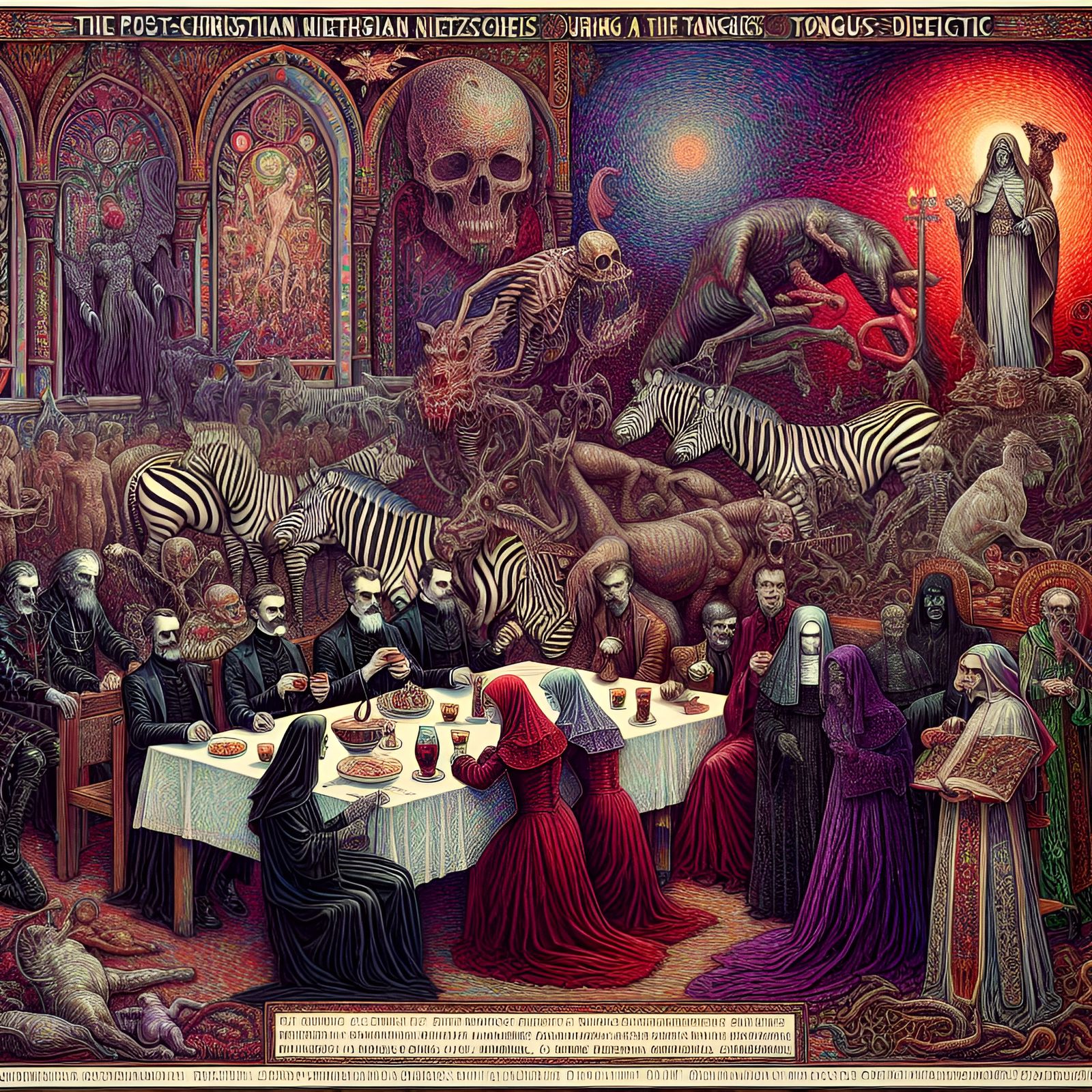 Post-christian Nietzscheans speaking in tongues with zebras, no less!